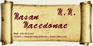 Mašan Macedonac vizit kartica